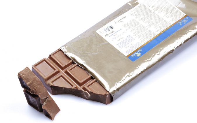 Молочный шоколад Ariba Latte Pani, плитка 1 кг, в черной упаковке фото 3