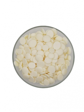 Глазурь белая Caribe Bianco Dischi диски, лауриновая глазурь, блестящее покрытие, 200 грамм фото 1